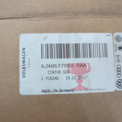 Genuine Three Point Seat Belt - SEAT Ibiza 2013-2017 | 6J4857705DRAA