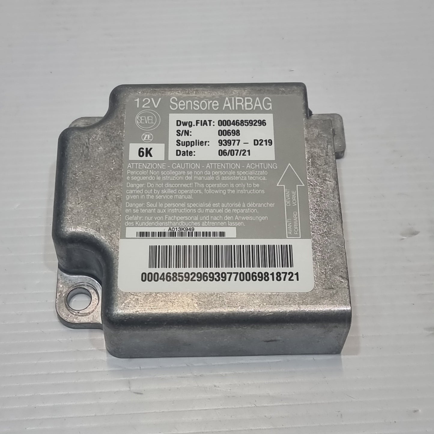 Genuine Air Bag ECU - Peugeot Boxer | 1681929180