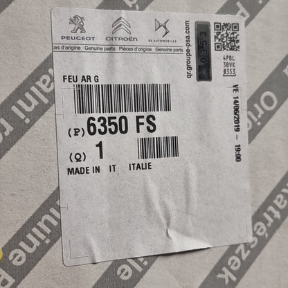 Genuine Left Tail Indicator Light - Peugeot / Citroen | 6350FS