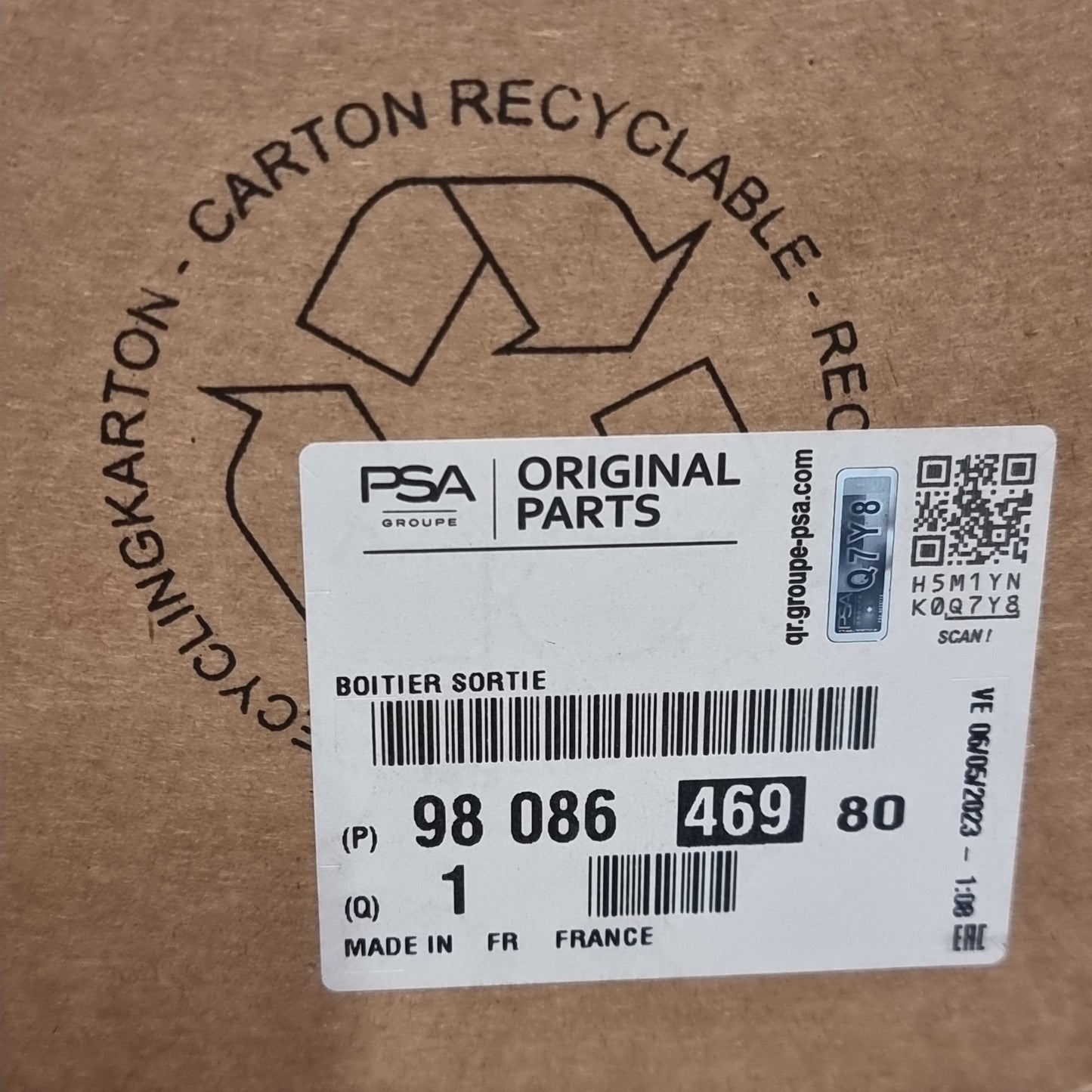 Genuine Peugeot Outlet Tank | 9808646980