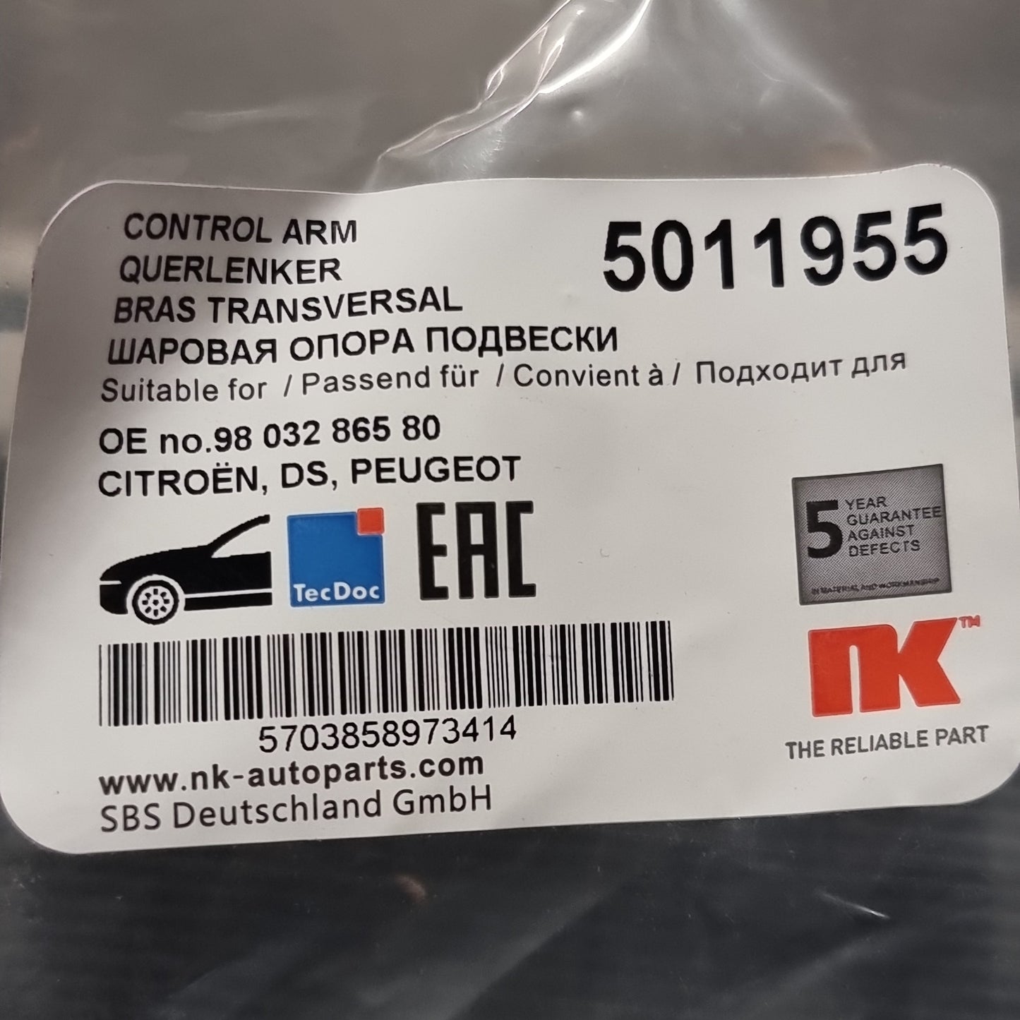 NK Steering Arm | 011955