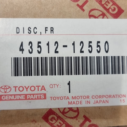 1x Genuine Front Brake Disc - Toyota Corolla 1991-2002 | 43512-12550