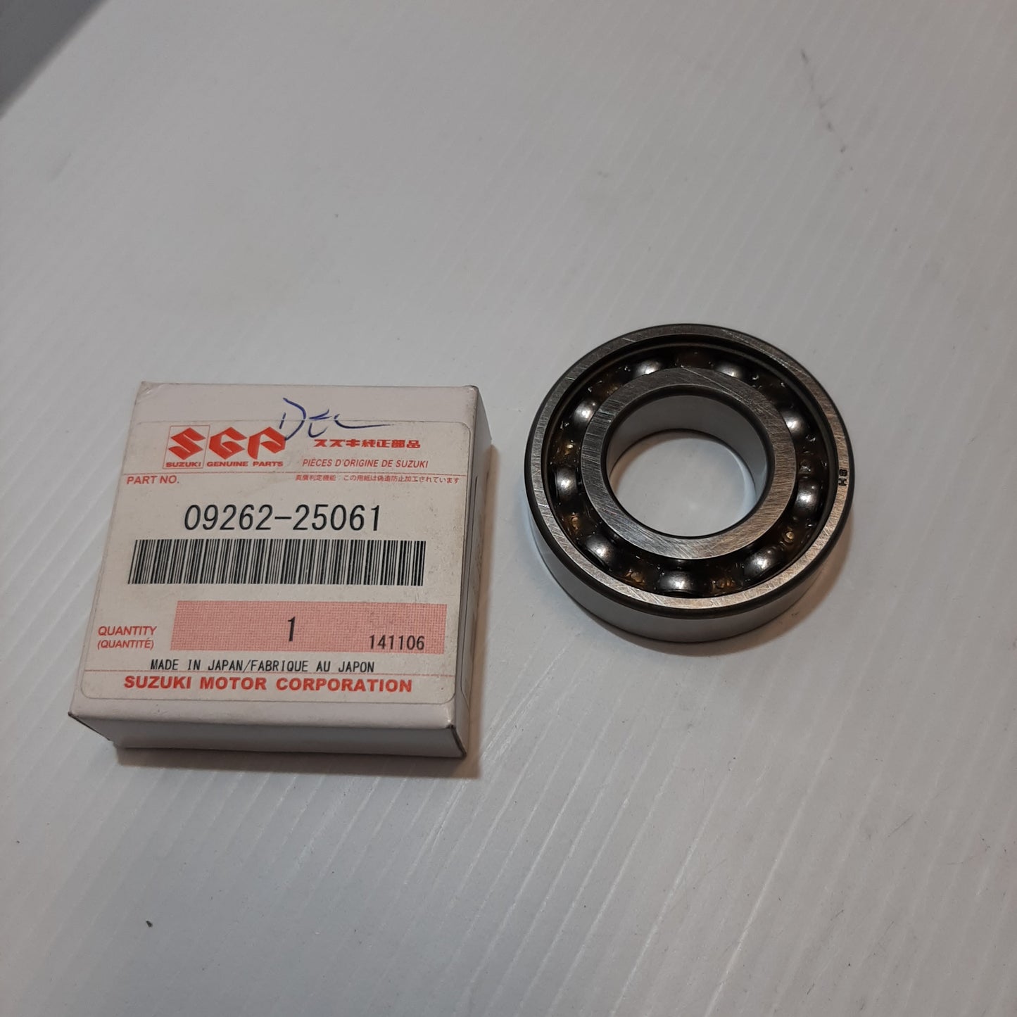 Genuine Suzuki Bearing | 09262-25061-000