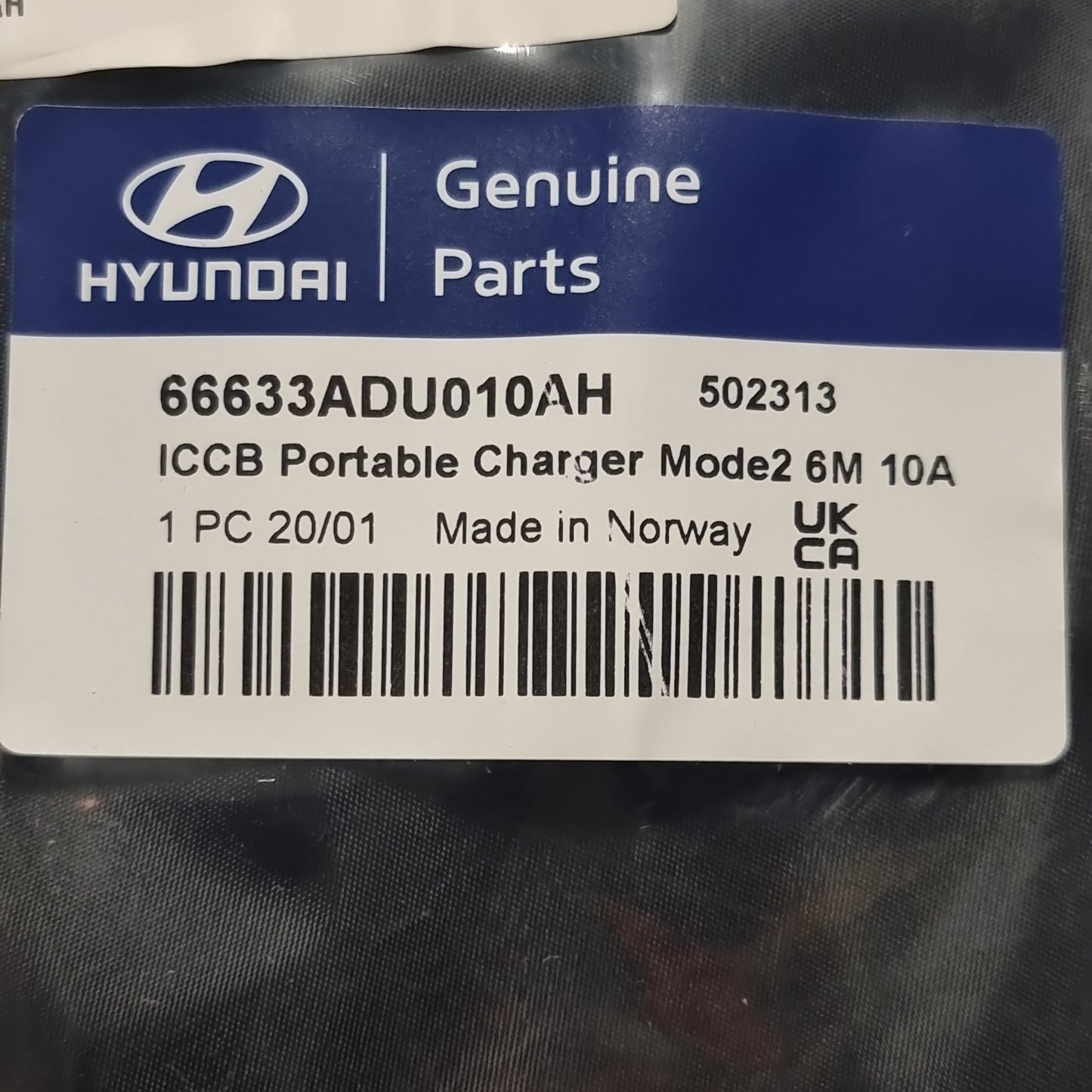Genuine ICCB Charger 6M + Carry Bag - Hyundai | 66633ADU010AH