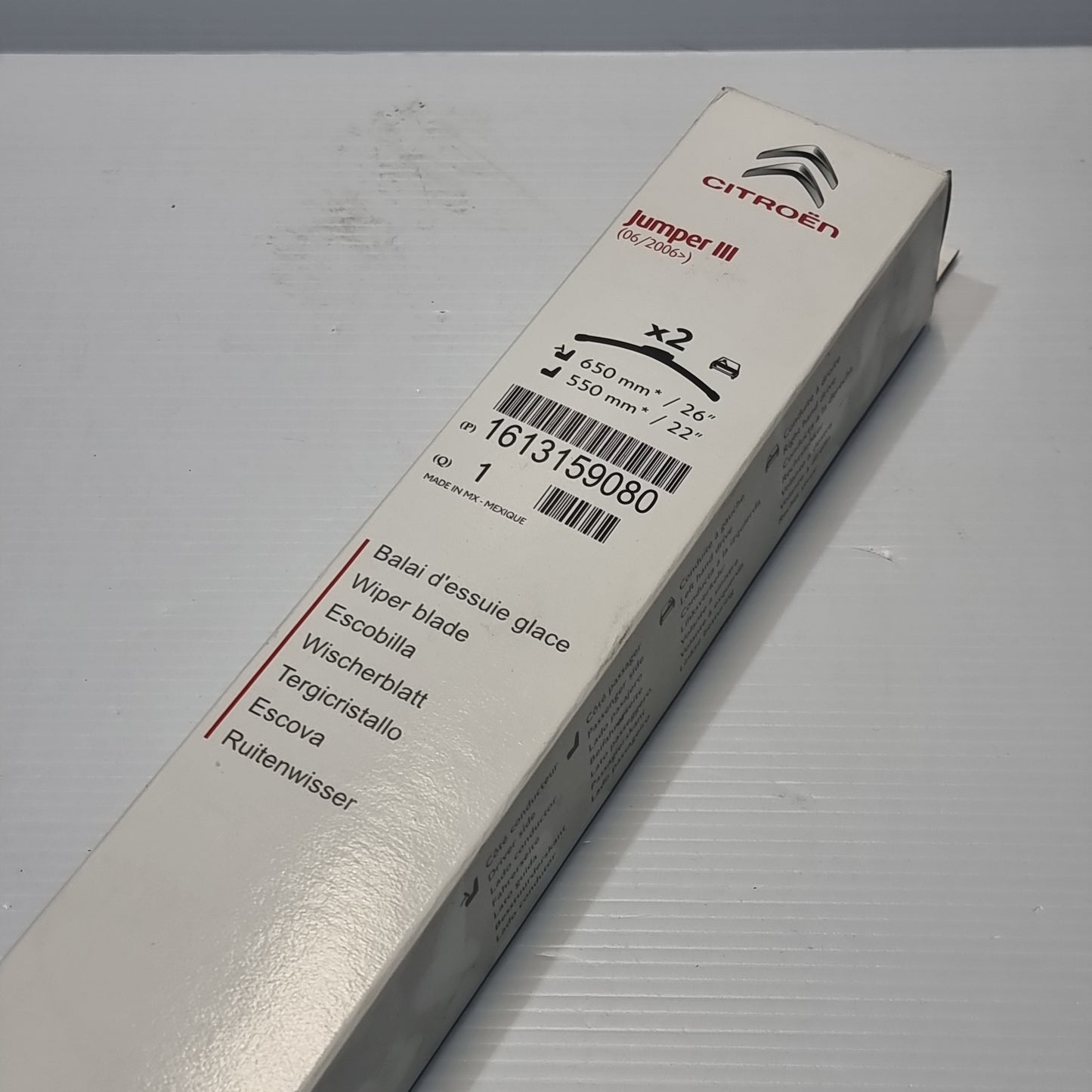 Genuine 26"/22" Front Wiper Blade Set - Citroen Jumper | 1613159080