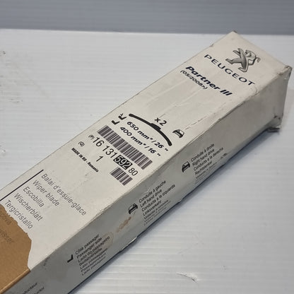 Genuine Set of Flat Front Wiper Blades - Peugeot Partner III | 1613159280