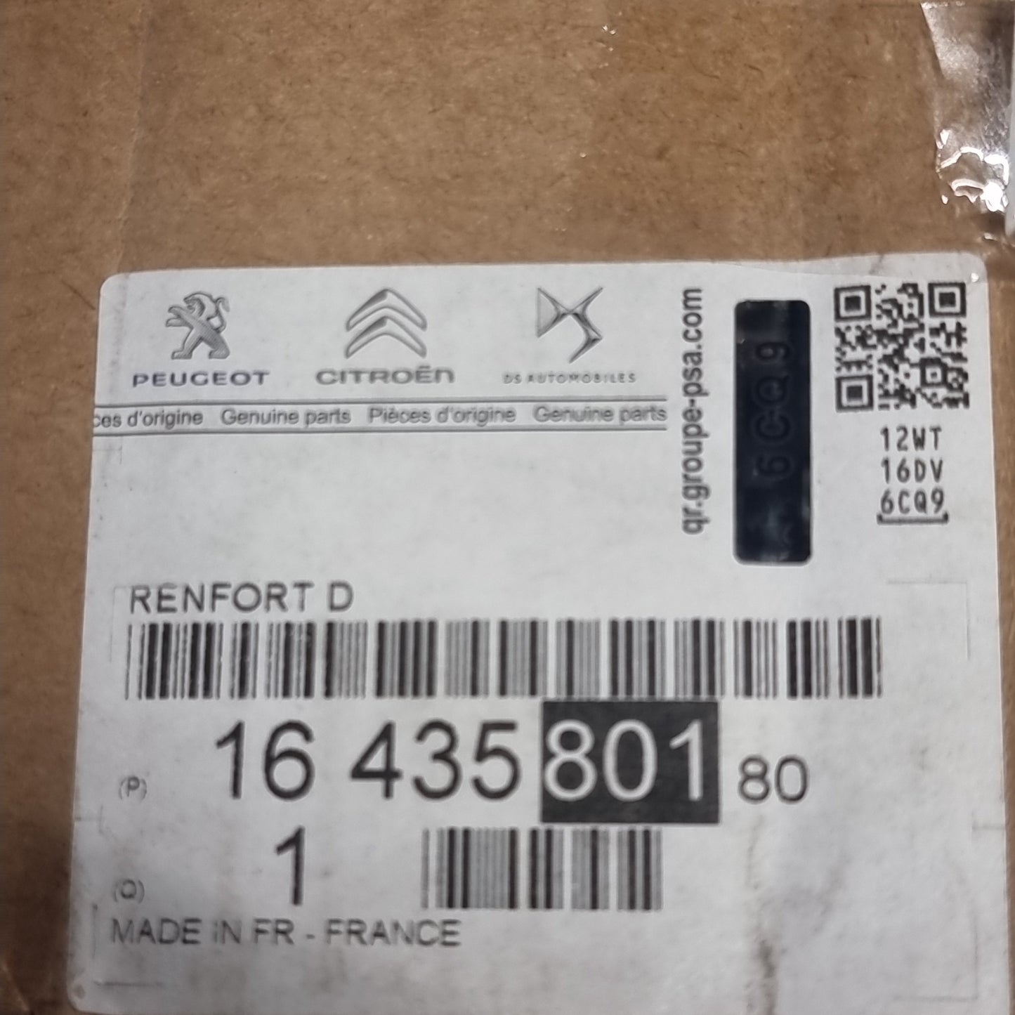 Genuine Floor Stiffener - Peugeot Expert | 1643580180