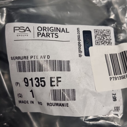 Genuine Front Right Door Lock - Peugeot Partner / Citroen Berlingo | 9135EF