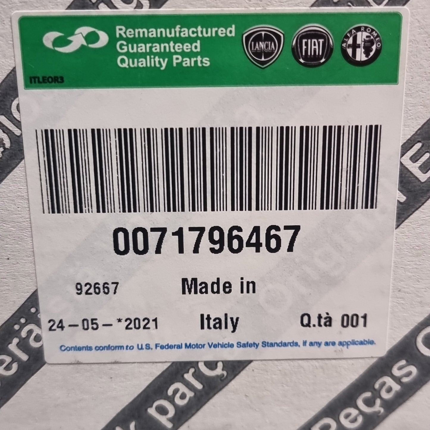 Genuine Reconditioned Turbocharger - Fiat / Alfa Romeo 1.3 MJTD | 71796467