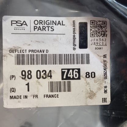 Genuine Front Right Bumper Deflector - Peugeot 308 Mk2 | 9803474680