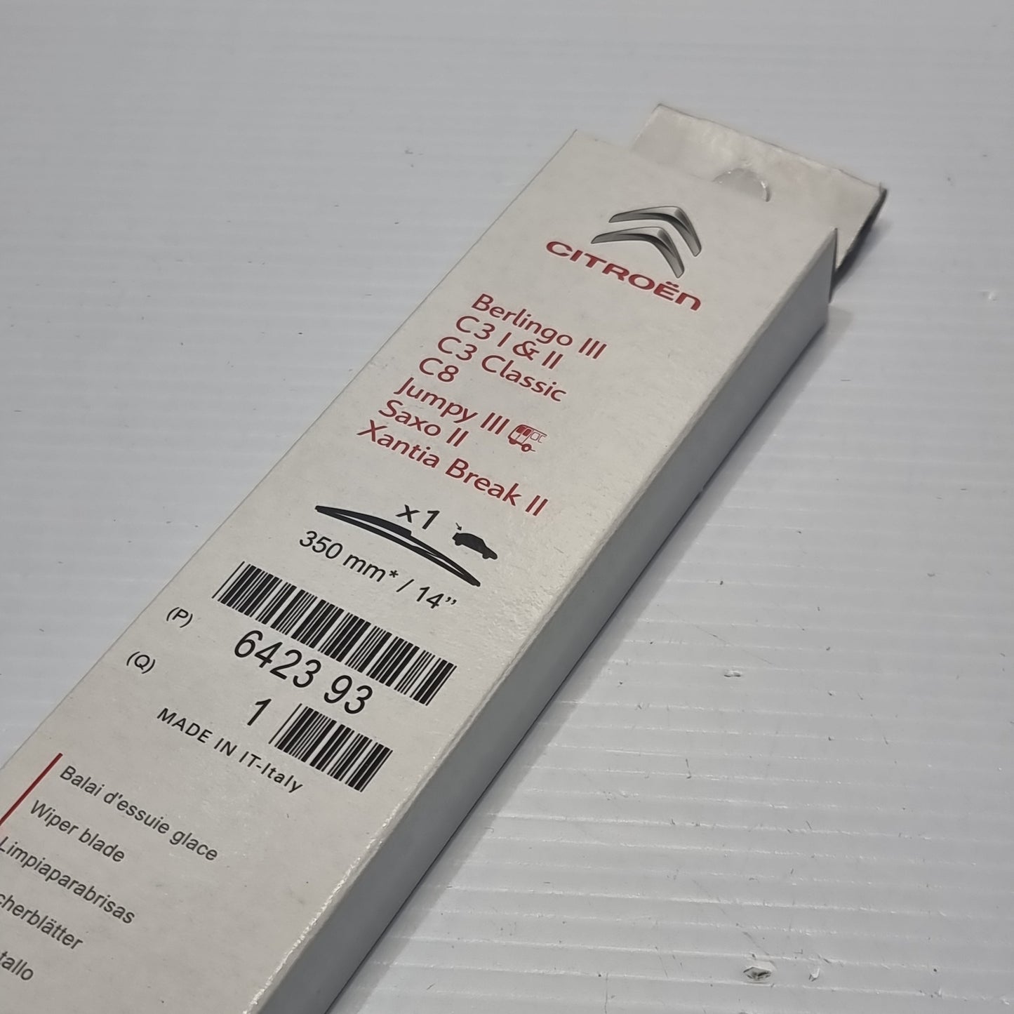1x Genuine Rear Wiper Blade - Citroen Berlingo / C3 / C8 / Jumpy | 642393