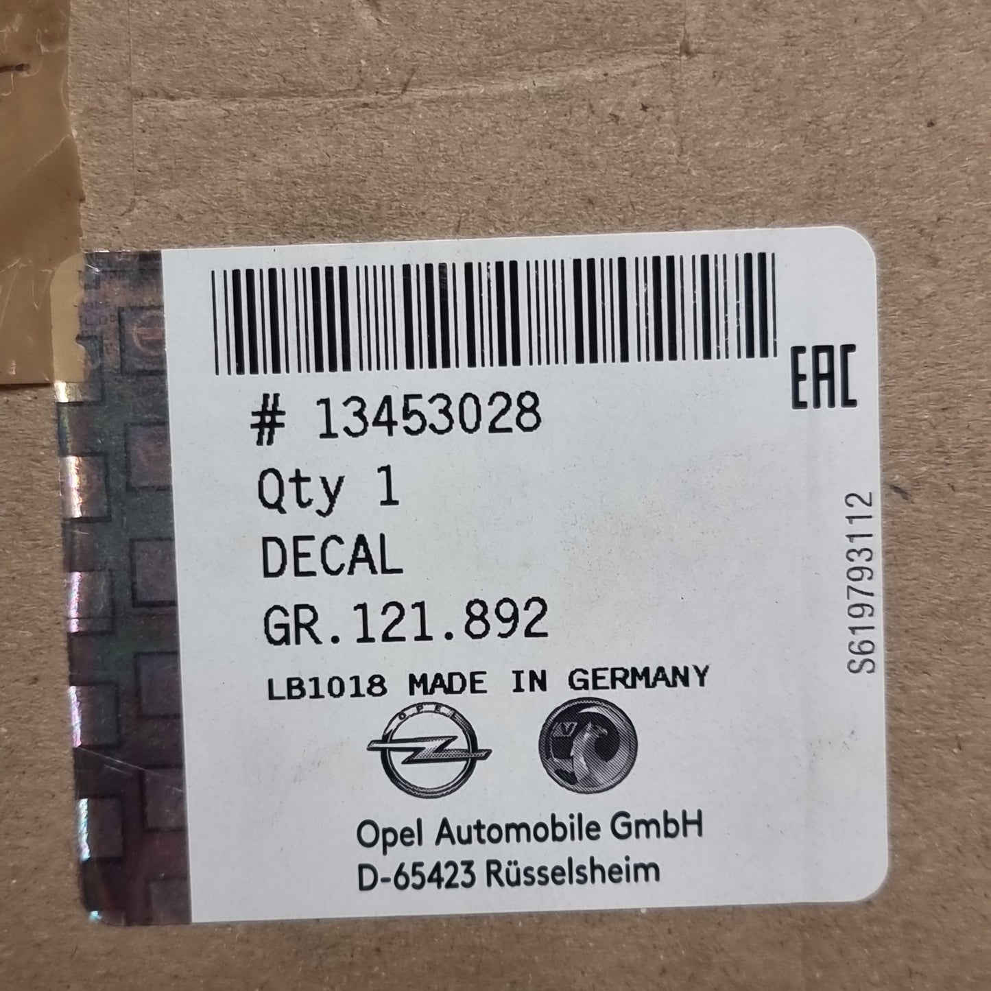 Genuine Vauxhall Decoration | 13453028