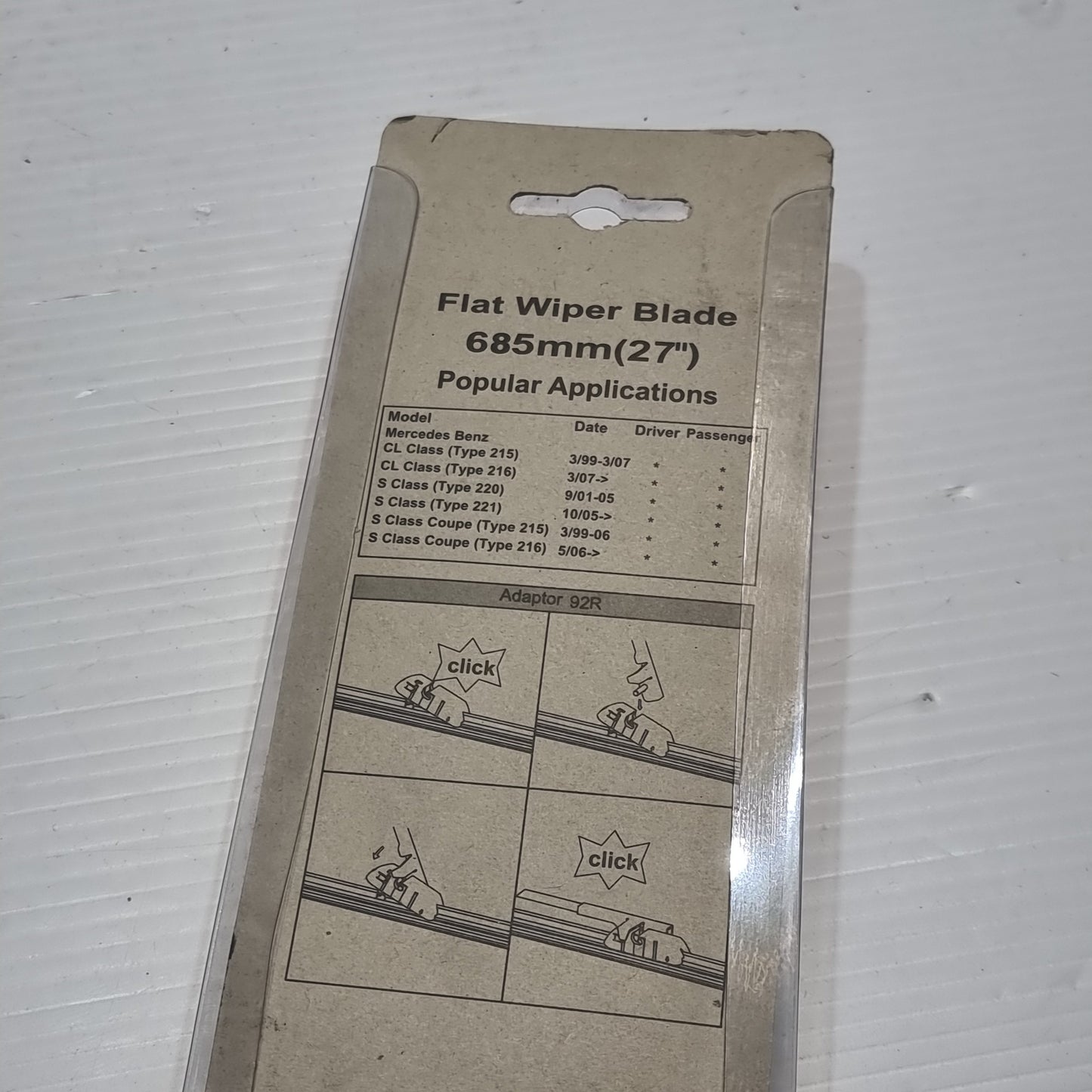 Universal Wiper Blade 27" for Mercedes Benz CL / S Class | WB27F