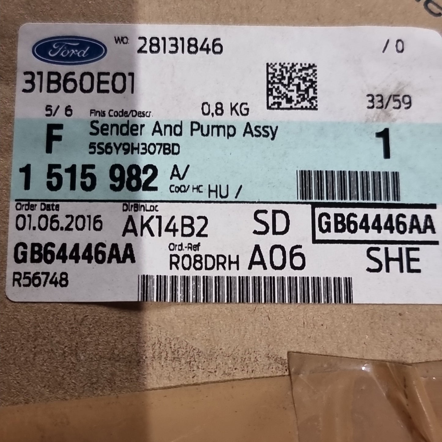 Genuine Sender And Pump Assembly - Ford Fiesta 2004-2012 | 1515982