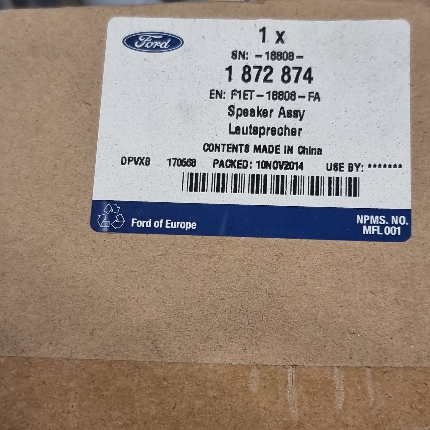 Genuine Front / Rear Woofer Speaker - Ford Focus 2014-2019 | 1872874