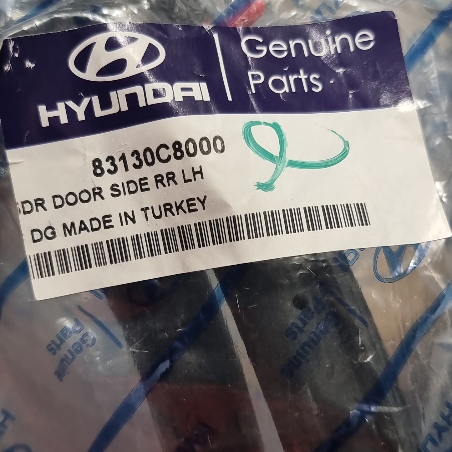 Genuine Rear Left Door Weather Strip - Hyundai i20 2018- | 83130C8000