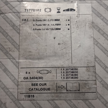 Genuine Front Brake Pad Set - Fiat Punto 2008-2009 | 71770102