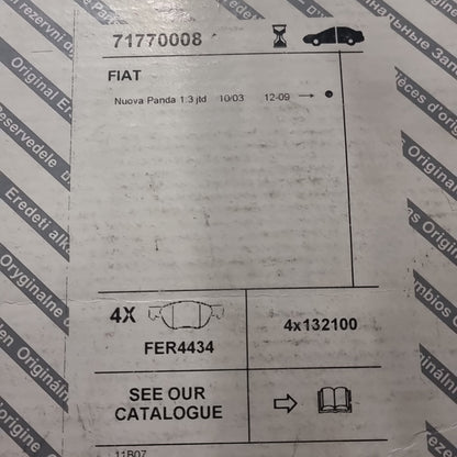 Genuine Brake Pad Set - Fiat Panda 2003-2009 | 71770008