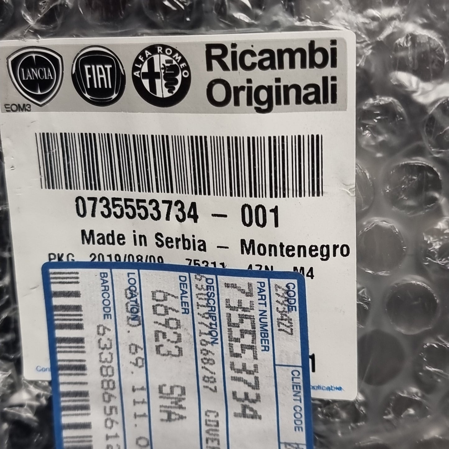 Genuine Right Exterior Pillar Covering - Fiat 500L 2012-2022 | 735553734