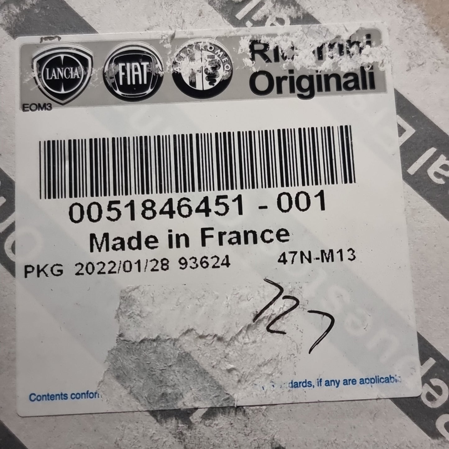 Genuine Rear Wiper Arm - Fiat Panda 2012-2024 | 51846451