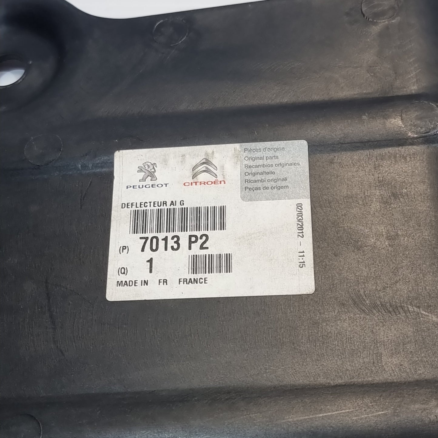 Genuine Left Air Deflector - Citroen C3 | 7013P2