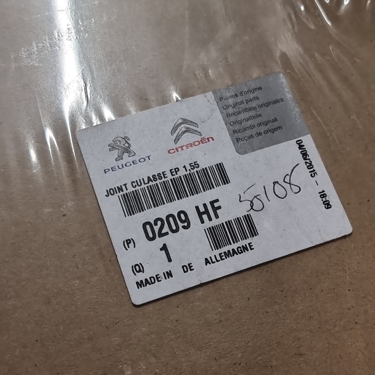 Genuine Cylinder Head Gasket - Peugeot Partner / Citroen Berlingo | 0209HF