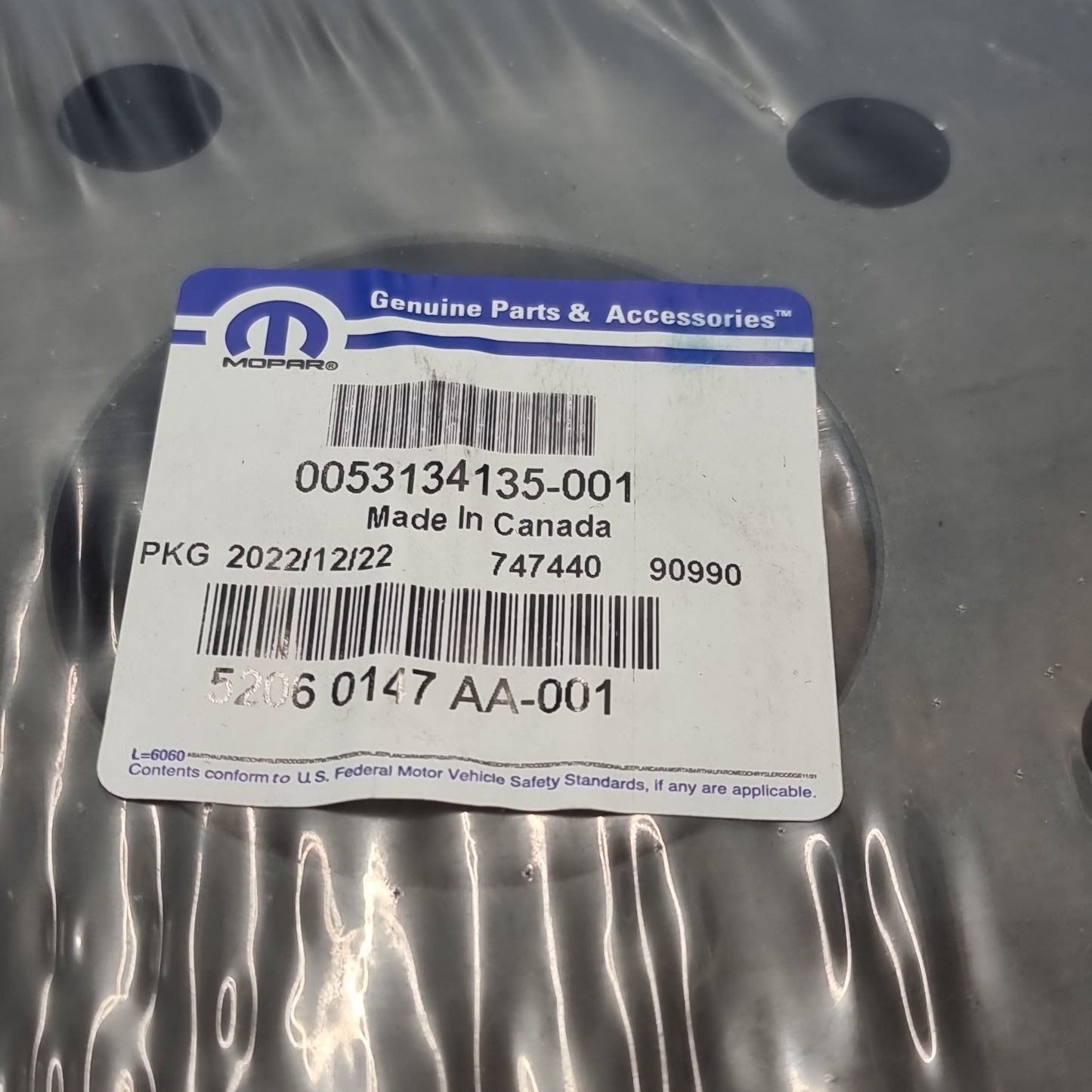 Genuine Rear Brake Disc - Jeep Wrangler 2007-2018 | K52060147AA