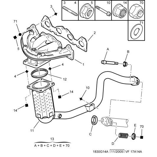 Exhaust System Fixing Kit - Citroen Berlingo 2006-2008 Petrol | 179883