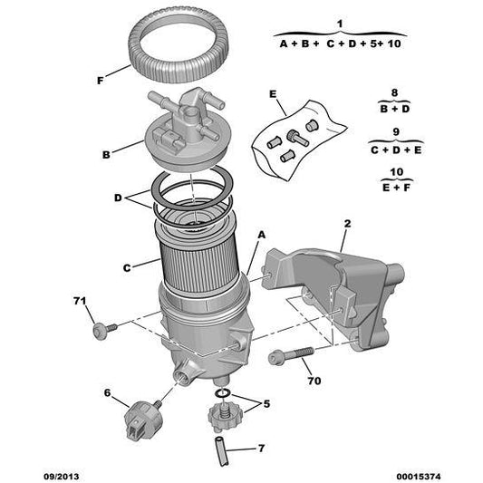 Filter Cartridge - Citroen C8 2002-2008 Diesel | 1906A6