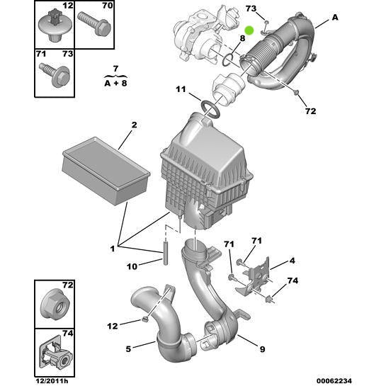 Genuine Peugeot Flowmeter Seal - Citroen Dispatch 1994-2006 Diesel | 19208F | 19208F