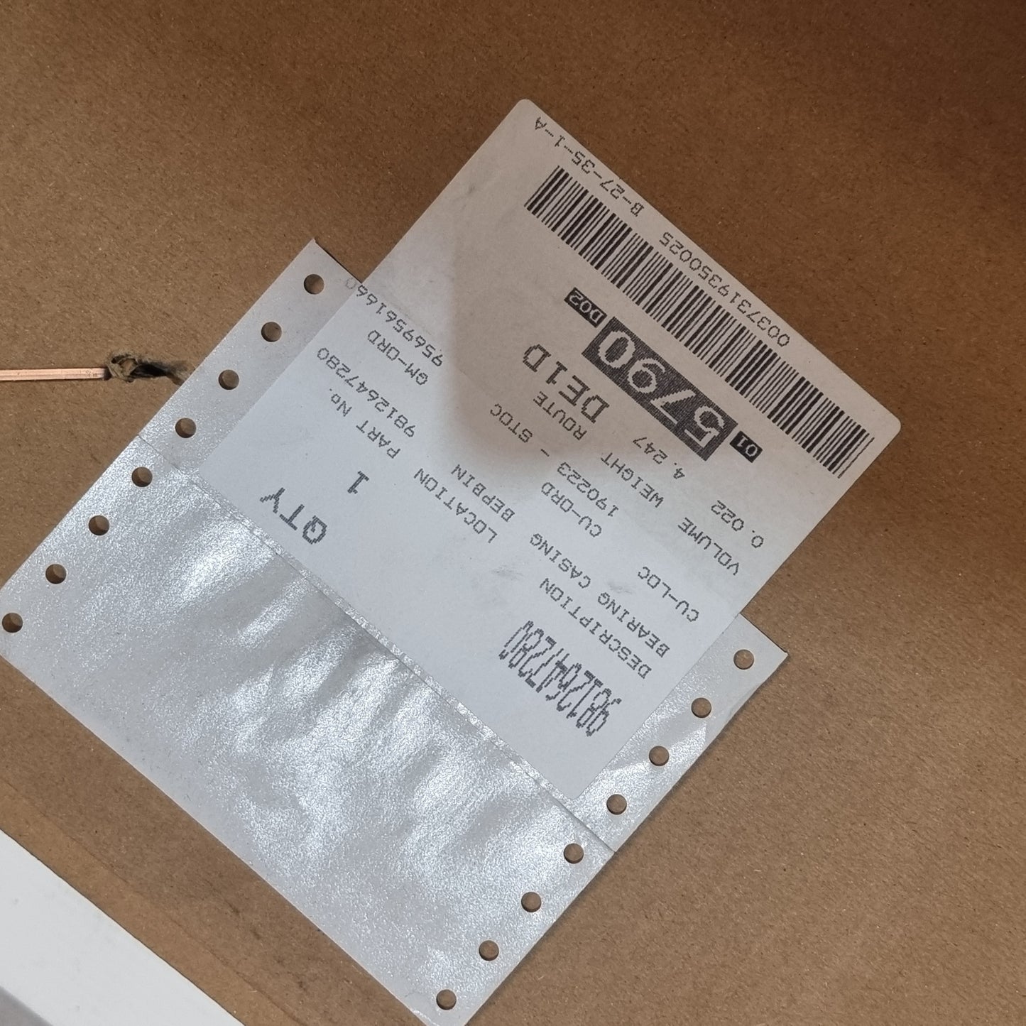 Genuine Peugeot Bearing Casing | 9812647280