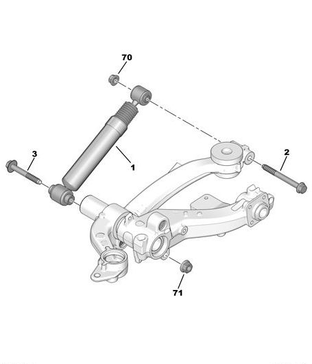 FLANGED NUT for Peugeot 206 2003-2009 (MUL) | 6936A4