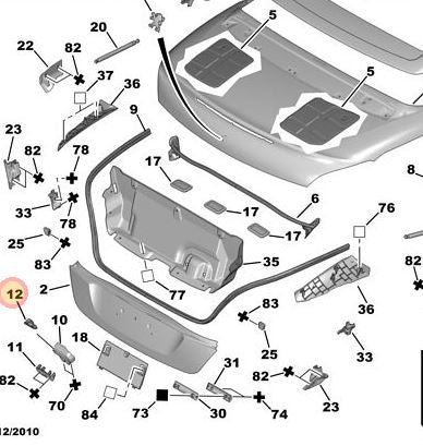 Genuine Peugeot Rear Opening Control - Peugeot 207Cc 2006 2014 | 6490R3 | 6490R3