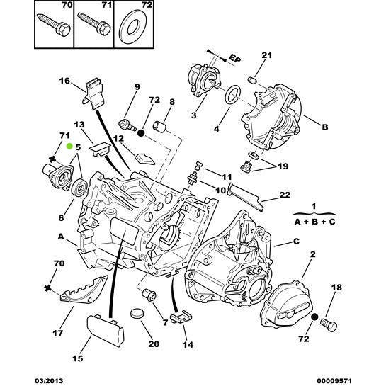 Genuine Peugeot Clutch Buffer Guide Bush - Citroen Dispatch 1994-2006 ...