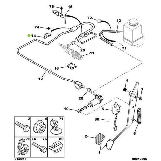 Genuine Peugeot Receiver Pipe Seal - Citroen Dispatch 1994-2006 Diesel | 215615 | 215615