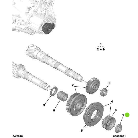 Genuine Gear-Box Shaft Fixing Nut - Citroen Berlingo 2012-2015 | 230485