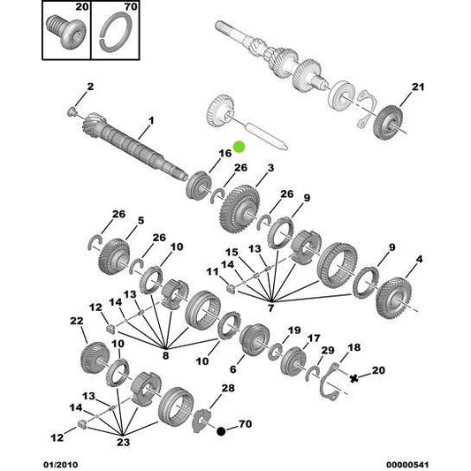 Genuine Peugeot Bearing - Citroen Ds3 2010-2022 Petrol | 231788