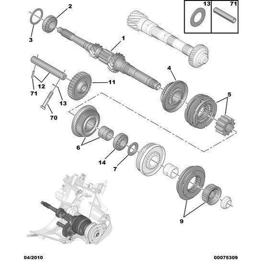 Citroen Dispatch 1994-2006 Diesel Reverse Pinion Shaft Seal | 238509