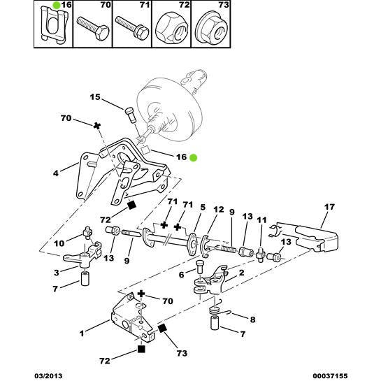 Genuine Peugeot Citroen Saxo 1996-2004 General Fixing Clip Pedal Bracket | 243805