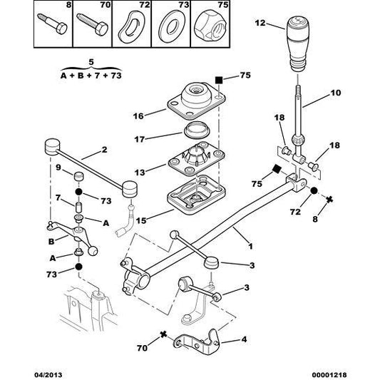 Gearshift Control Return - Citroen Berlingo 2008-2012 Petrol | 244991