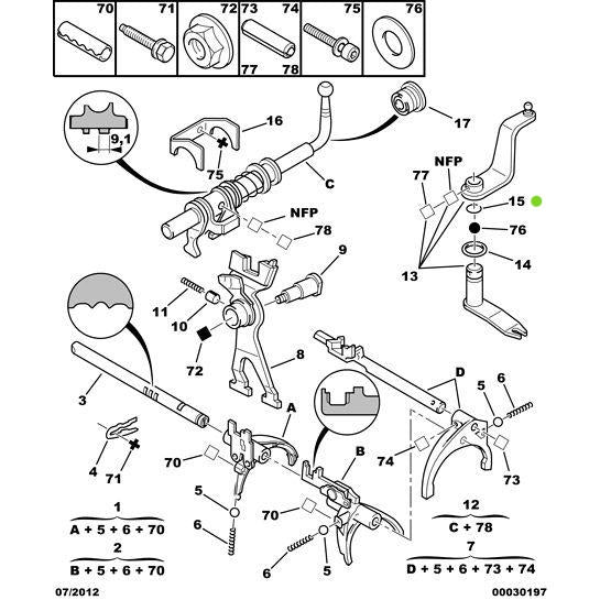 Genuine Peugeot Gear-Box Control Lever Spring - Citroen Dispatch 1994-2006 Diesel | 252734 | 252734
