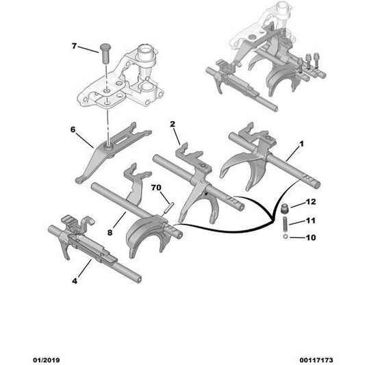 Genuine Peugeot Manual Gear-Box Fork 3+4 - Citroen Ds5 2011-2021 Petrol | 255468 | 255468
