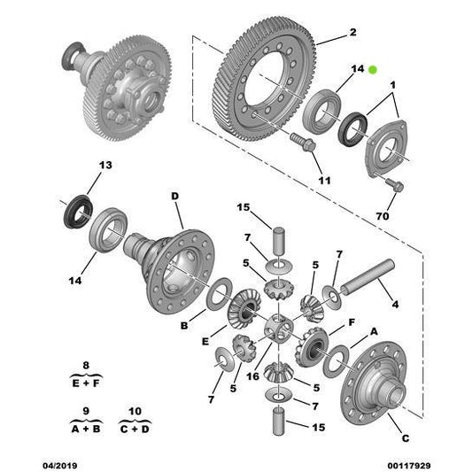 Genuine Peugeot Differential Bearing - Citroen Ds5 2011-2021 Petrol | 312537 | 312537
