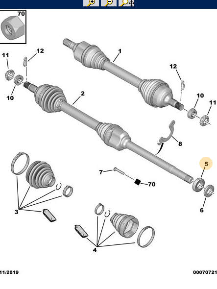Peugeot Partner Driveshaft Bearing | 324703