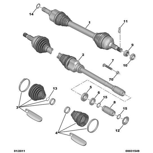 Petrol Drive Shaft Deflector - Citroen C8 2002-2008 | 325508