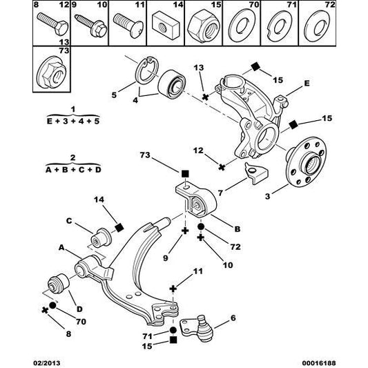 Citroen Berlingo 2006-2008 Petrol Front Triangle Arm Ball-Joint | 364051