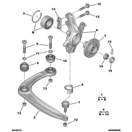 Front Triangle Arm Ball-Joint - Citroen Berlingo 2012-2015 Diesel | 364068