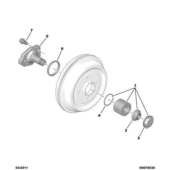 Genuine Peugeot Citroen C3 2009-2013 Rear Hub Bearing | 3748A1