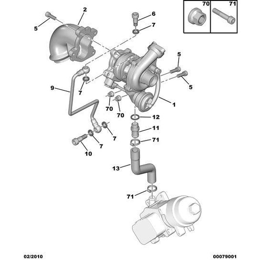 Turbo Oil Return Pipe - Citroen C2 2007-2009 Petrol | 037942