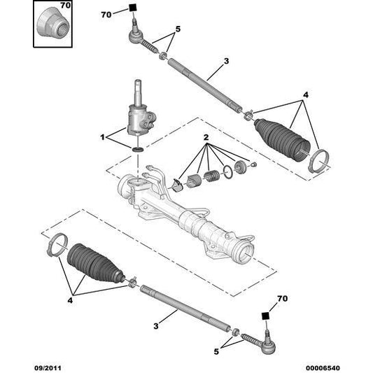 Steering Rod - Citroen C4 2008-2010 Petrol | 3812E5